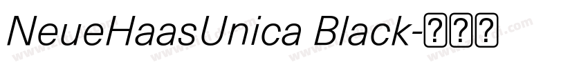 NeueHaasUnica Black字体转换